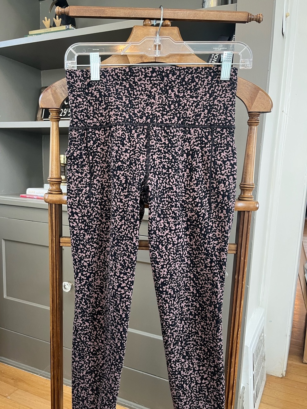 Athleta Salutation Stash Pocket Gravel Tight Brown and Black Animal PrintLegging